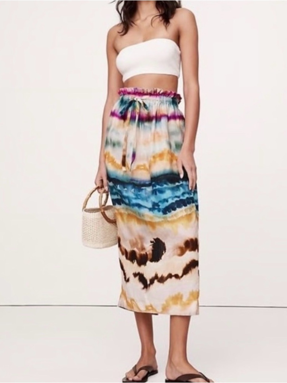 Banana Republic Factory linen midi skirt - Picture 2 of 2